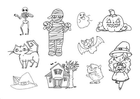 dibujos para colorear de halloween|figuras de halloween para imprimir.